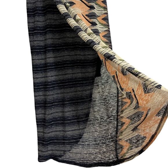 𝅺anthropologie Maeve Plata Chevron Knit Faux Wrap Skirt - Picture 3 of 10